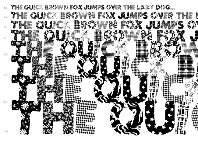 PatchFun font waterfall