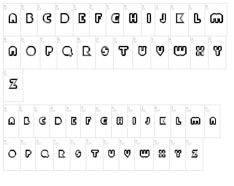 Paul Klein font map