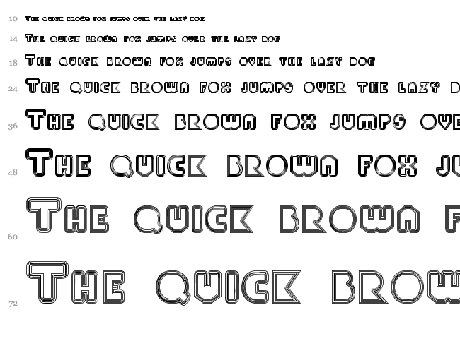 Paul Klein font waterfall