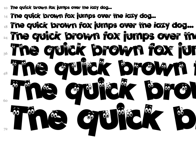 Peeps font waterfall