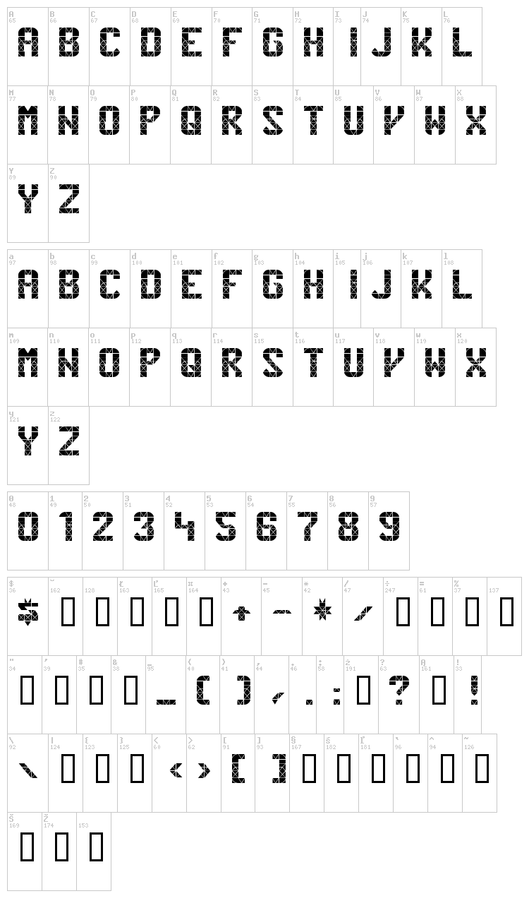 Penn Station font map
