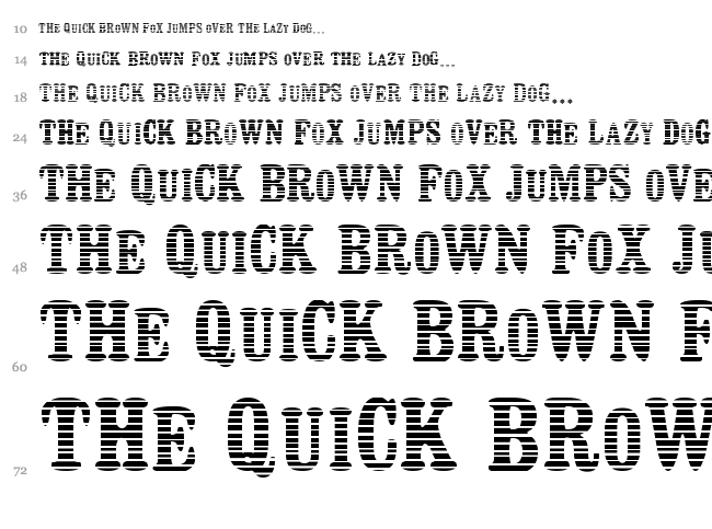 Persiana font waterfall