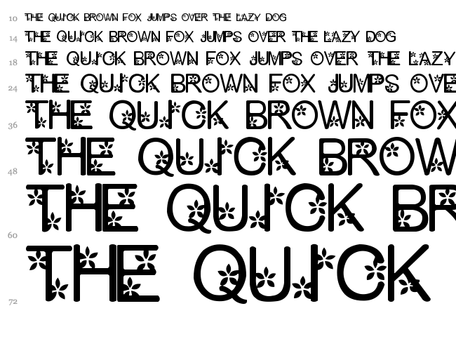 Petty1.0 font waterfall