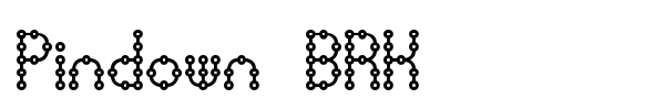Pindown BRK font