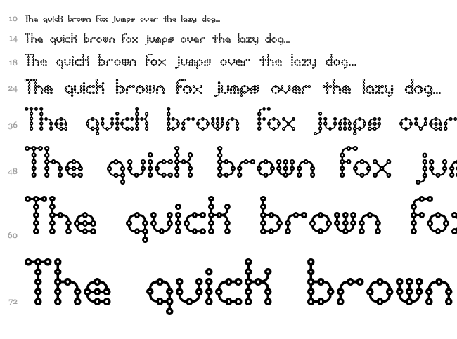 Pindown BRK font waterfall