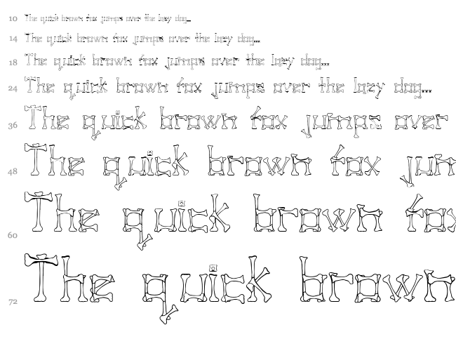 Pirate font waterfall