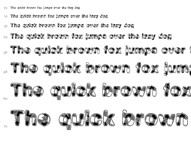 Plaid Event font waterfall