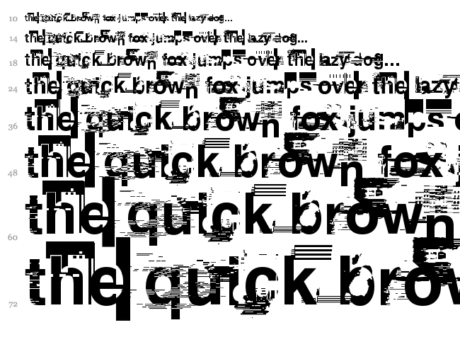 Planned Obsolescence font waterfall