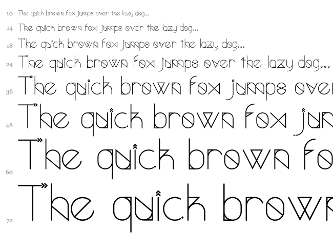 Polar Vertex font waterfall