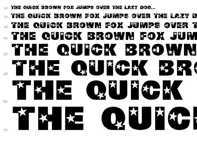 Politician font waterfall