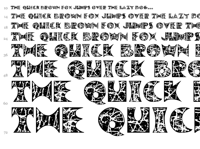 Pollock MF font waterfall