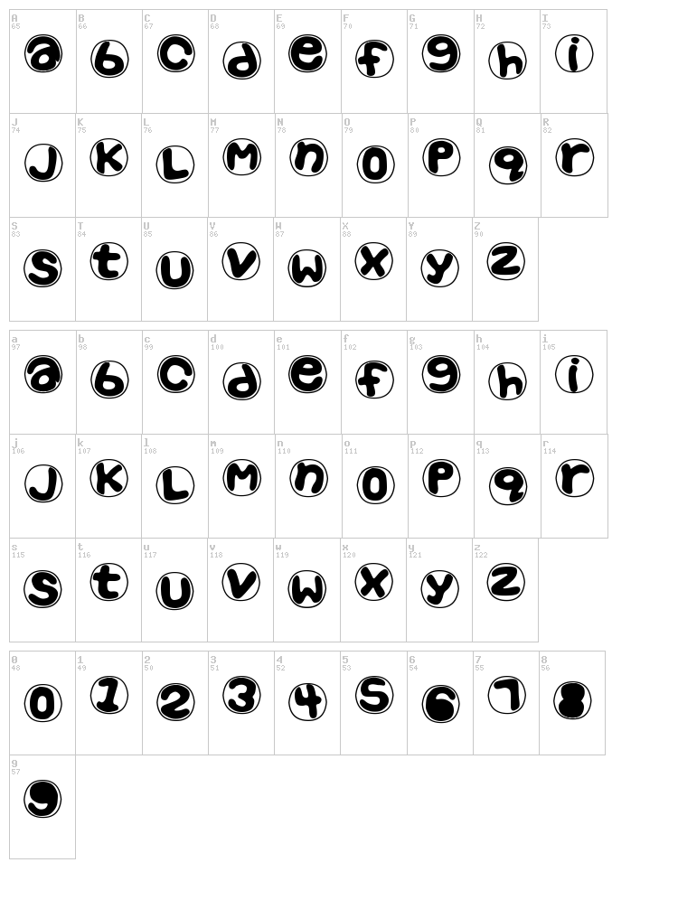 Pop Up font map