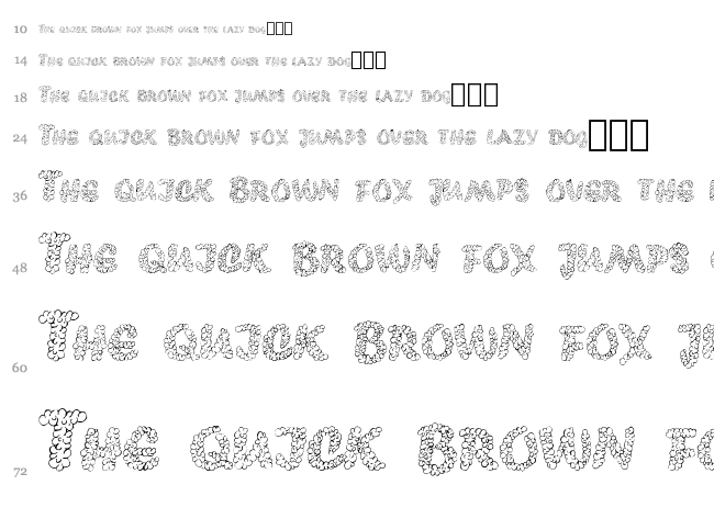 Popcorn EBO font waterfall