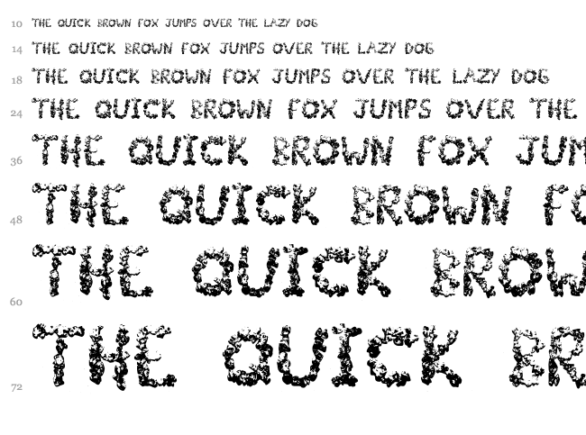 PopCornFont font waterfall