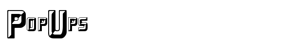 PopUps font