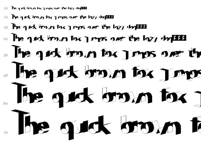 Poser font waterfall