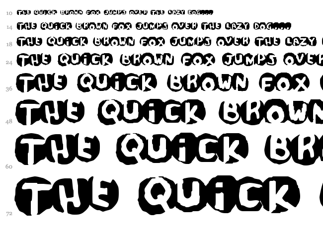 Potassium Scandal font waterfall