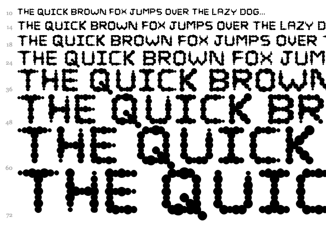 Puffy font waterfall