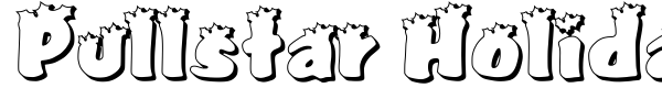 Pullstar Holiday font