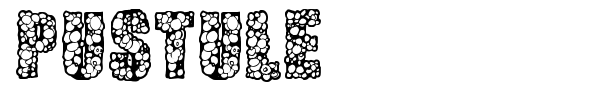 Pustule font preview
