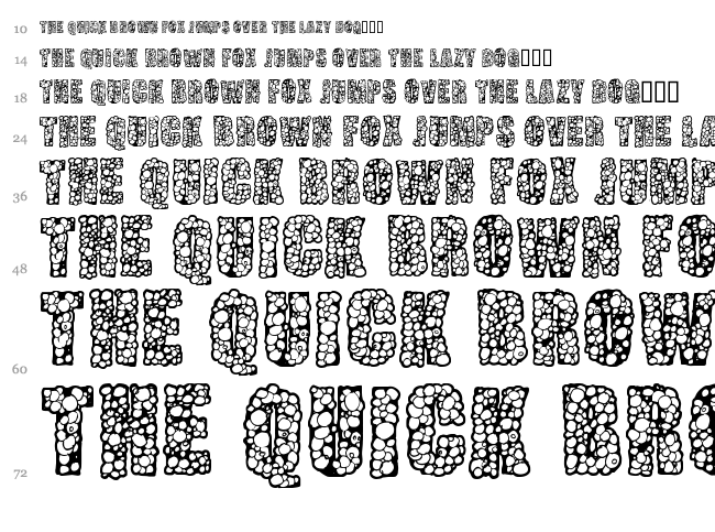 Pustule font waterfall