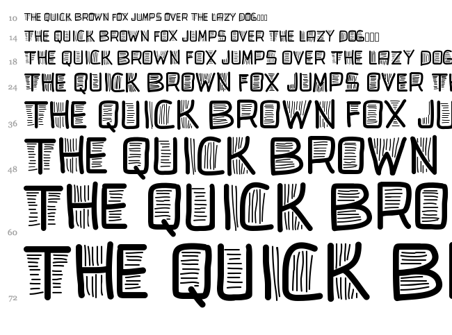 PW Beardfont font waterfall