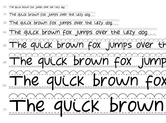 PW Broderie font waterfall