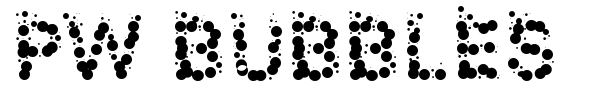 PW Bubbles font preview