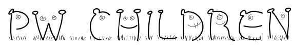 PW Children font preview