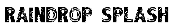 Raindrop Splash font preview