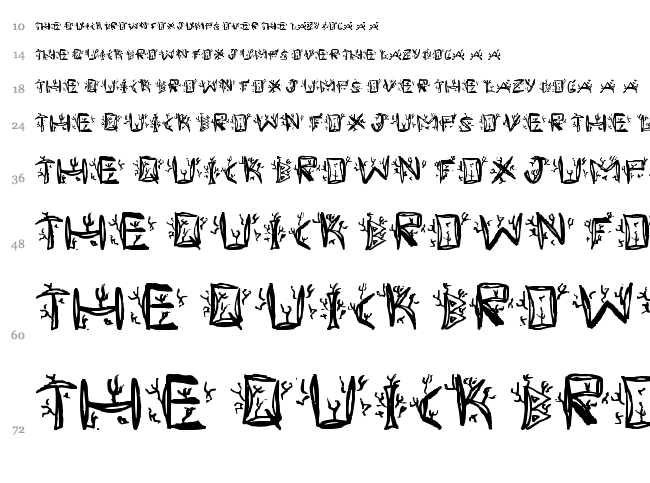 Ramada 1 font waterfall
