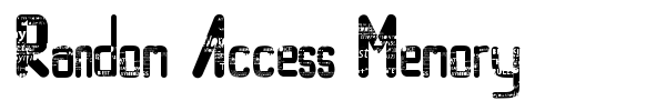 Random Access Memory font
