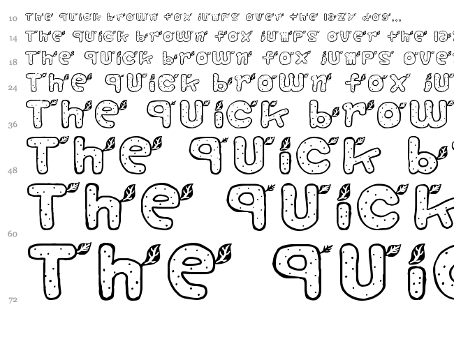 Reaf Font font waterfall