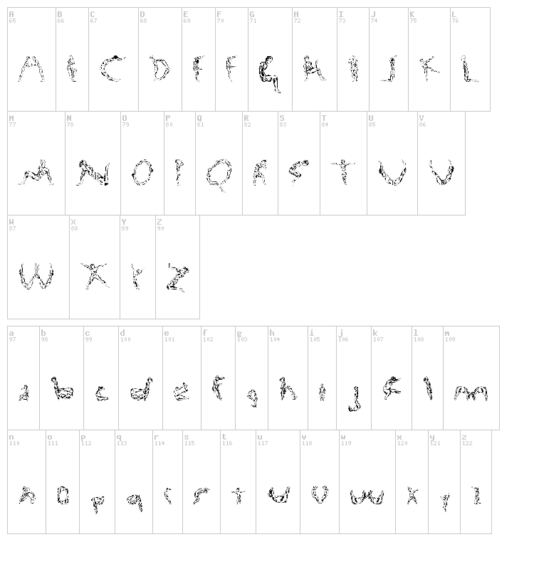 Renisci font map