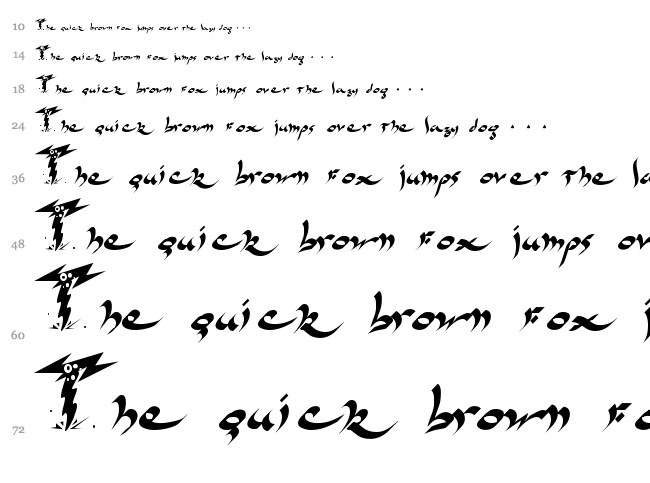 Ridicule font waterfall