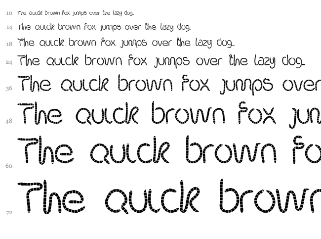 Robalek font waterfall