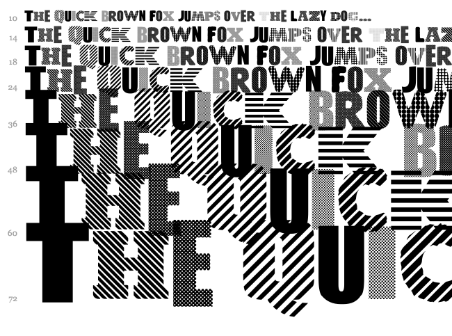 Roundabout font waterfall