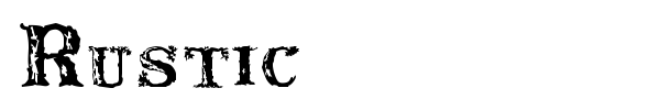 Rustic font