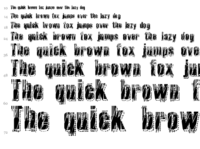 RvD Microcode font waterfall