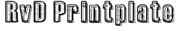 RvD Printplate font