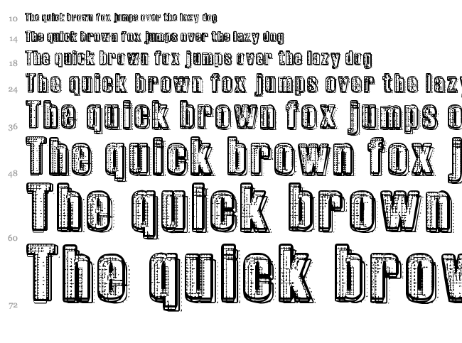RvD Printplate font waterfall