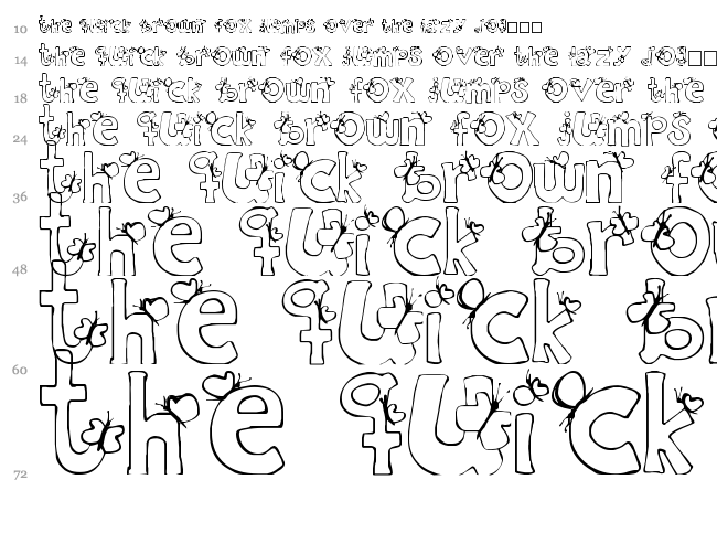 Ryp childC font waterfall