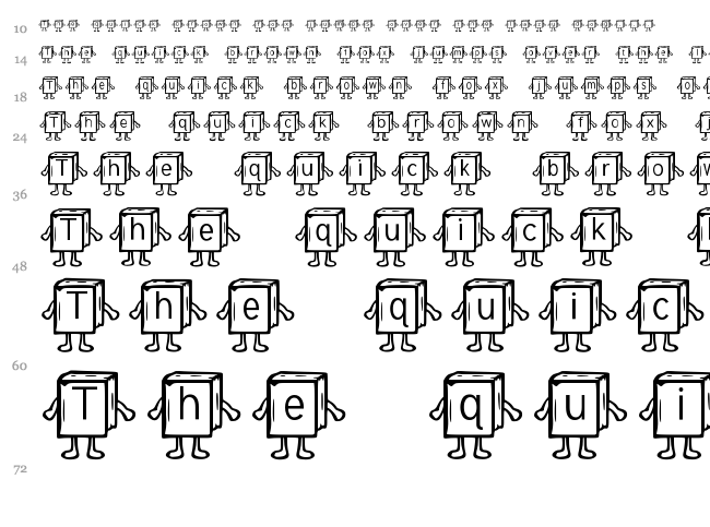 Samys Bookified Tuffy font waterfall