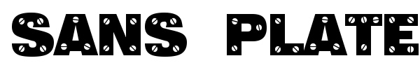 Sans Plate Caps font