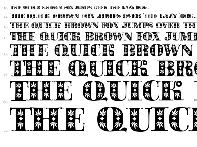 Sapphire Sativa font waterfall