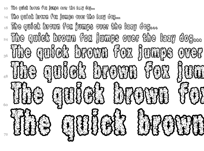 Scab font waterfall