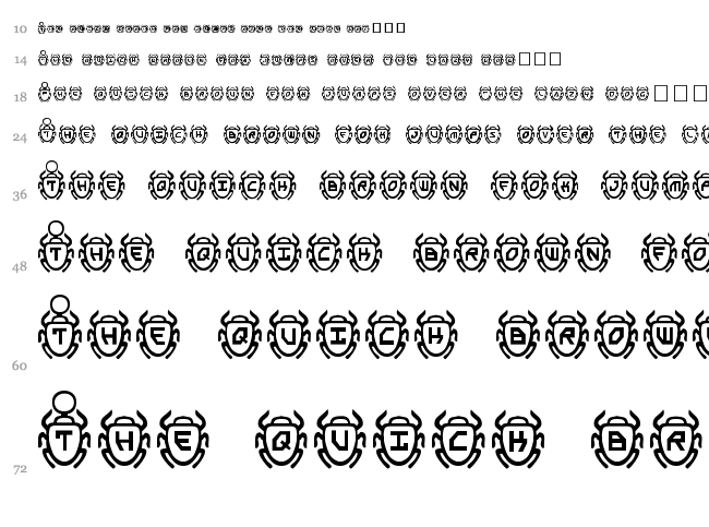 Scarab font waterfall