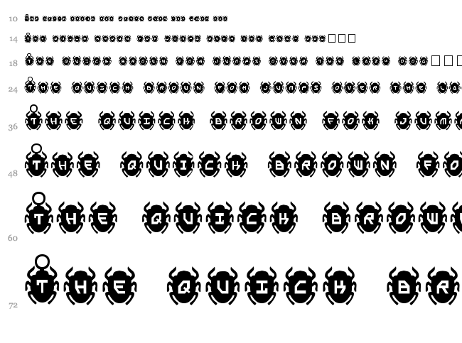 Scarab font waterfall
