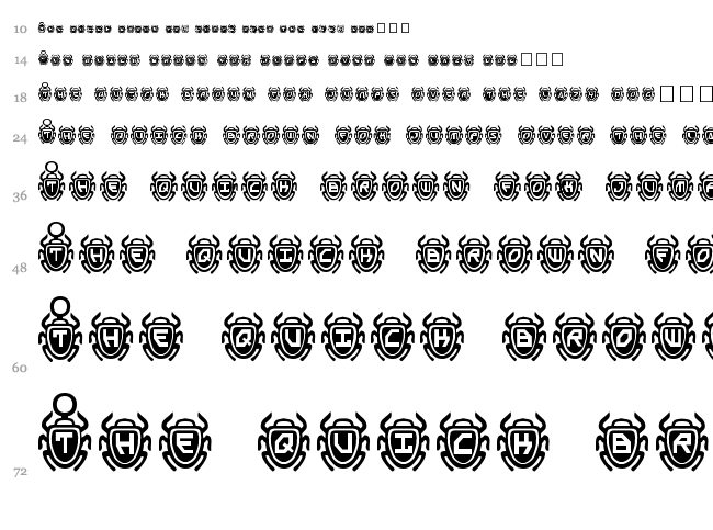 Scarab font waterfall