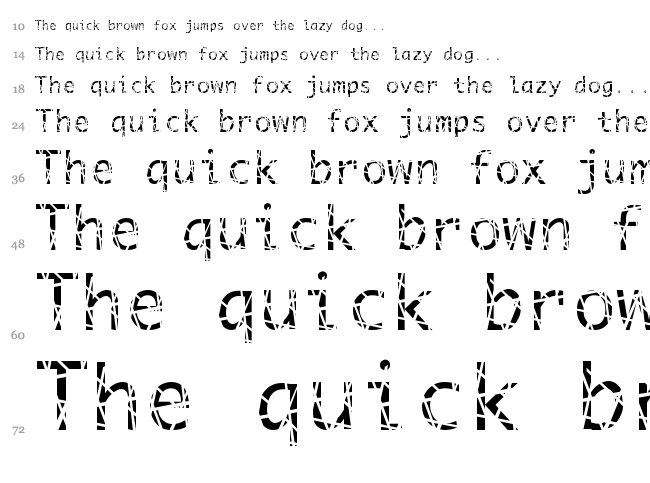 Scratchy font waterfall